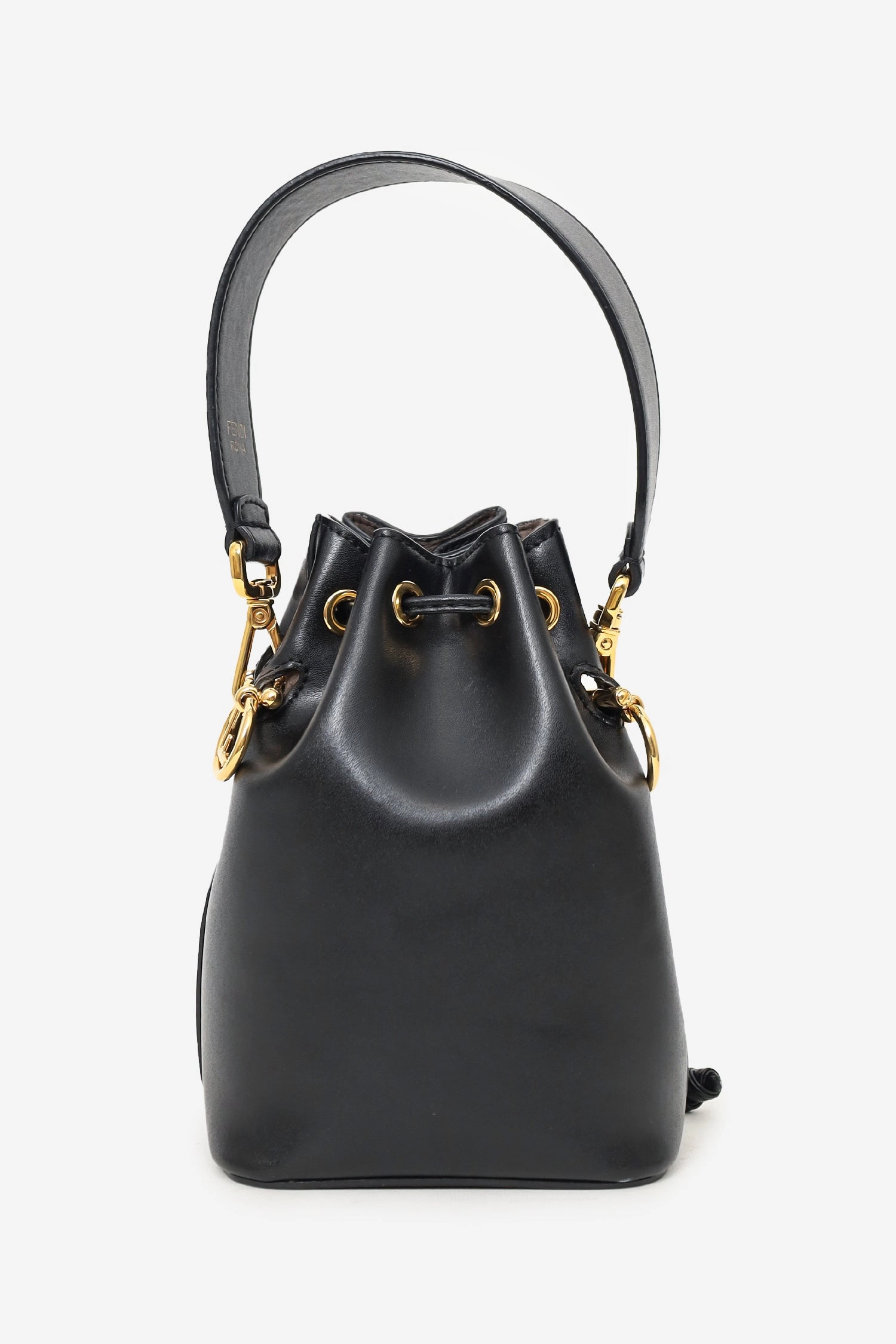 Fendi Black Leather Mon Tresor Bucket Bag