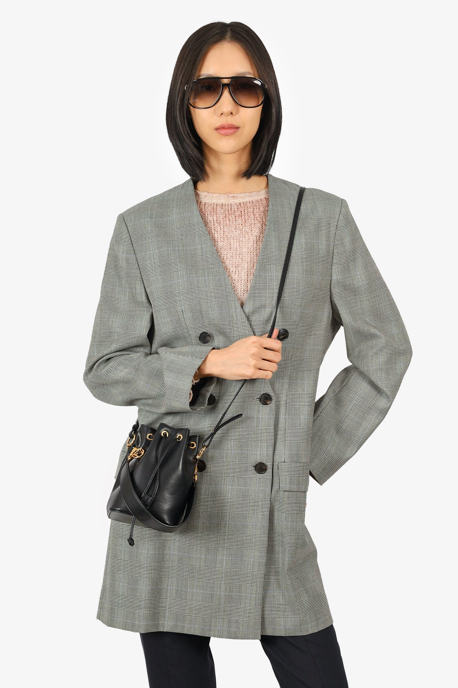 Fendi Black Leather Mon Tresor Bucket Bag