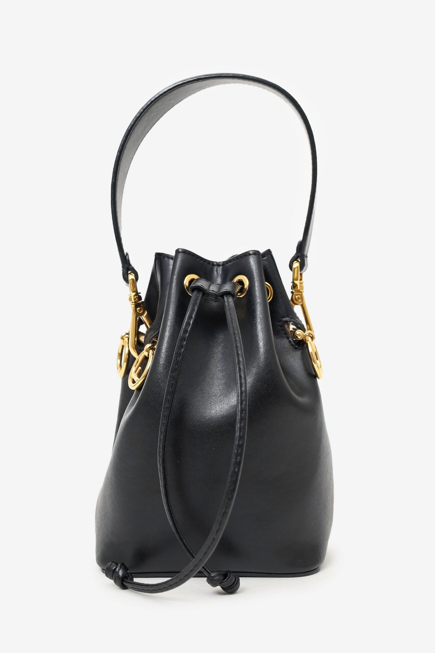 Fendi Black Leather Mon Tresor Bucket Bag