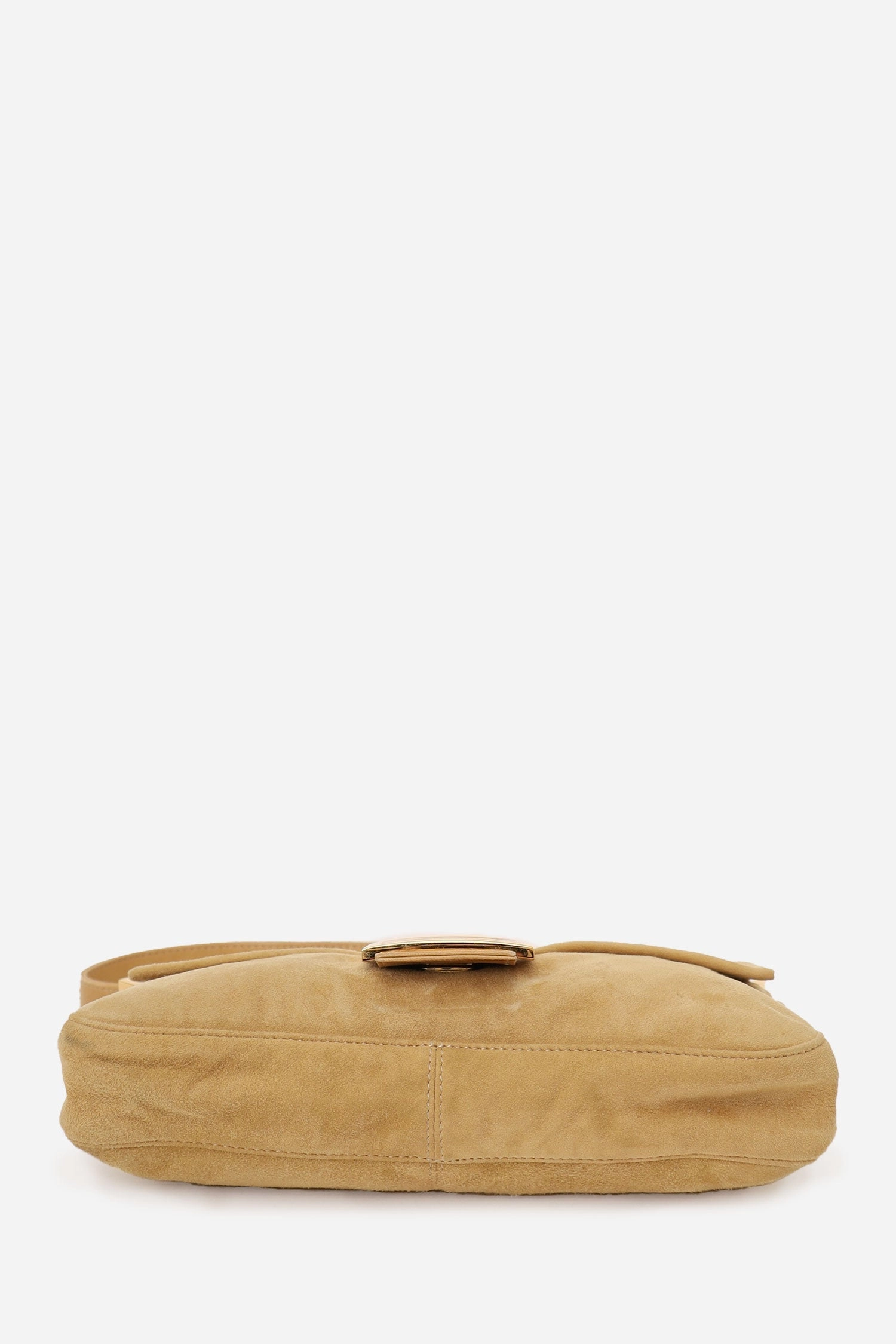 Fendi Brown Suede Baguette Shoulder Bag