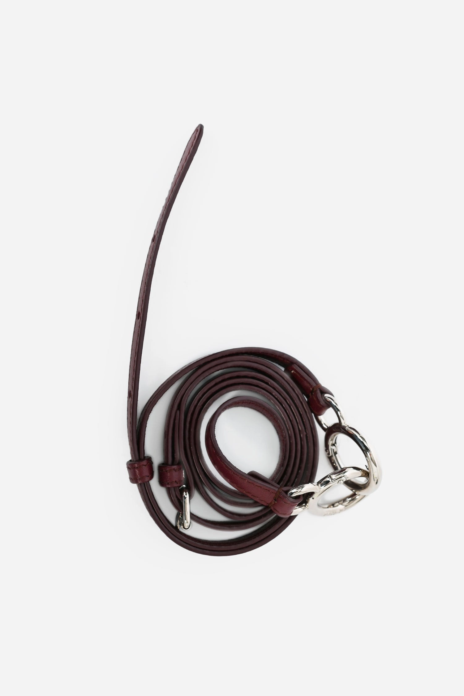 Fendi Burgundy Smooth Leather Small Peek-A-Boo Top Handle with Strap