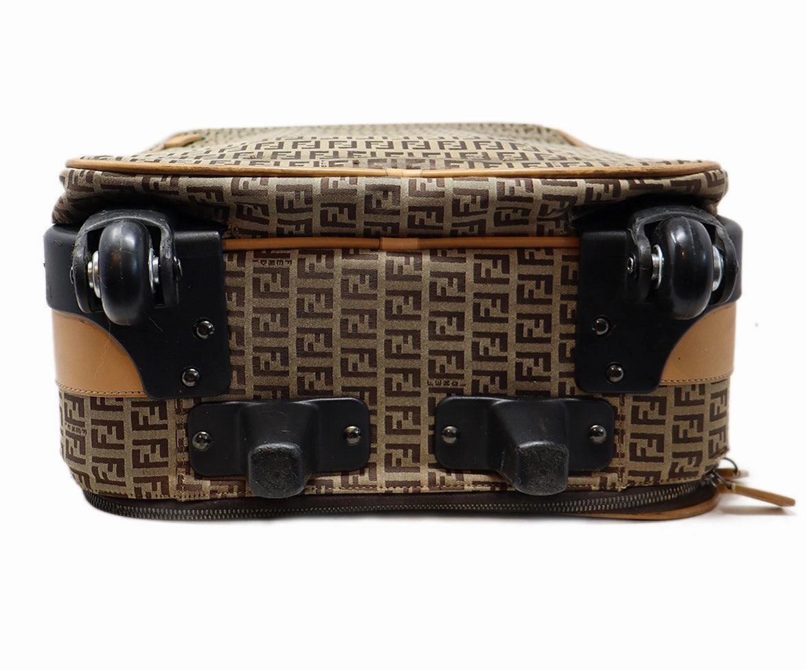 Fendi Vintage Logo Print Canvas & Leather Luggage