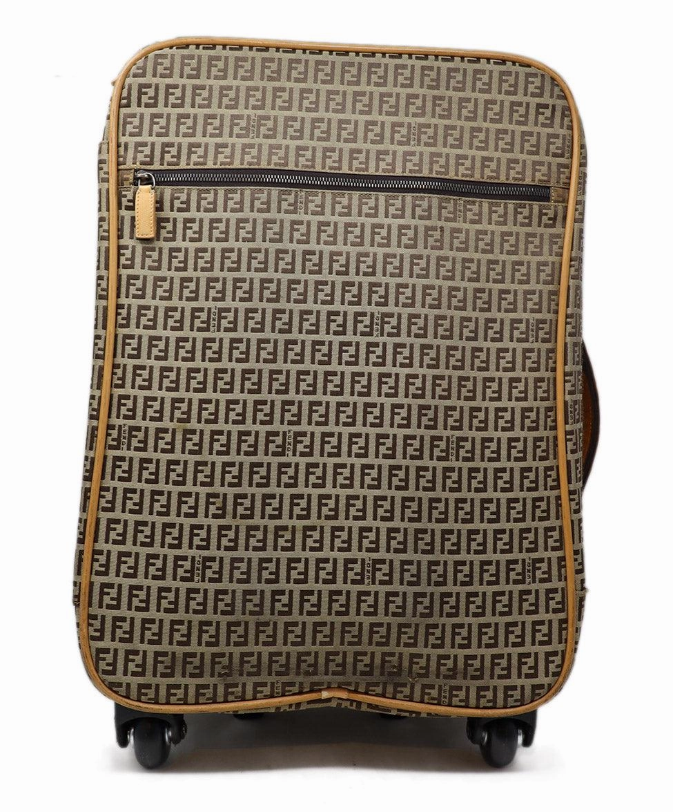 Fendi Vintage Logo Print Canvas & Leather Luggage