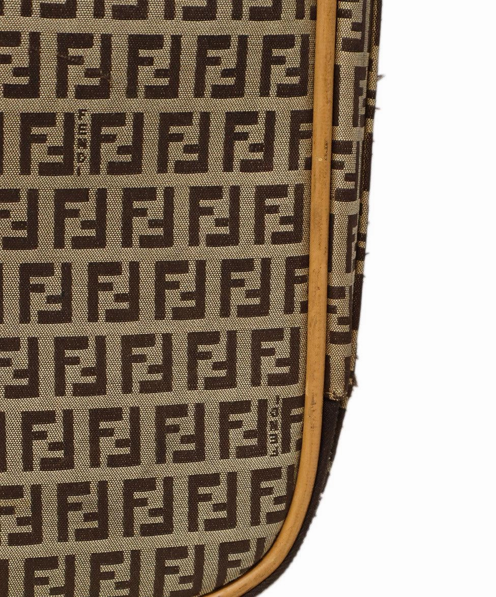 Fendi Vintage Logo Print Canvas & Leather Luggage