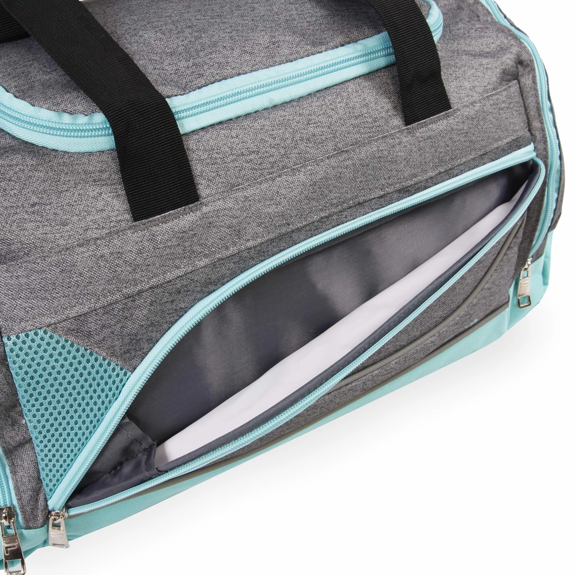 Fila Duffle Duffel, Heather Grey Mint, Small