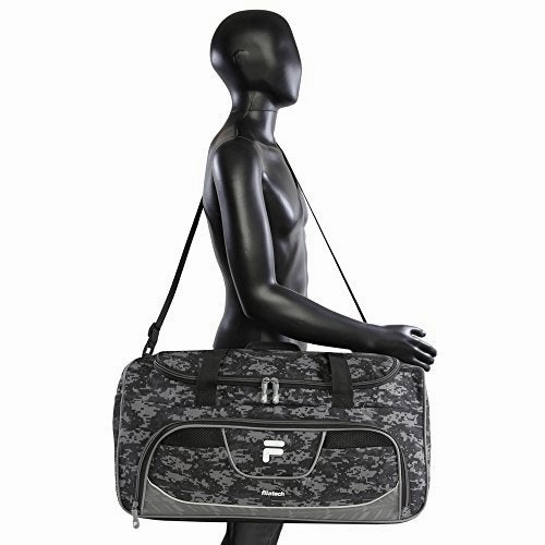 Fila Speedlight Medium Duffel Gym Sports Bag, Grey Digi Camo One Size
