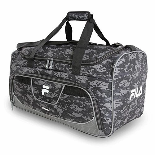 Fila Speedlight Medium Duffel Gym Sports Bag, Grey Digi Camo One Size