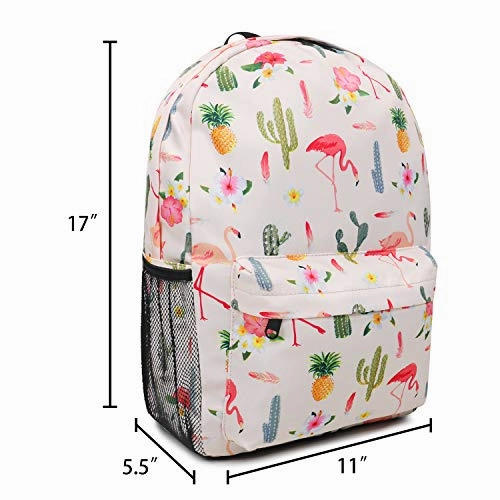 FITMYFAVO 15" Flamingo Ultralight Backpack | Bookbag | Daypack with YKK zippers for Teens & Adults
