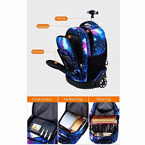 Flight Case Cabin Backpack On Wheels Hiking Trekking Camping Mountaineering Telescopic Handle