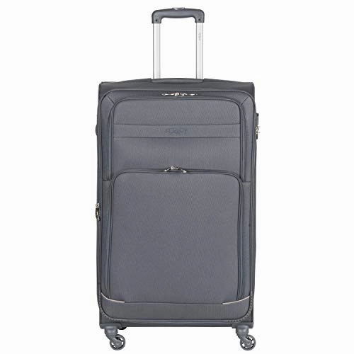 Flight Knight Lightweight 4 Wheel 300D Soft Case Suitcases Compatible Size For Vueling, Condor, TUI Fly - Large Charcoal FK0032_L