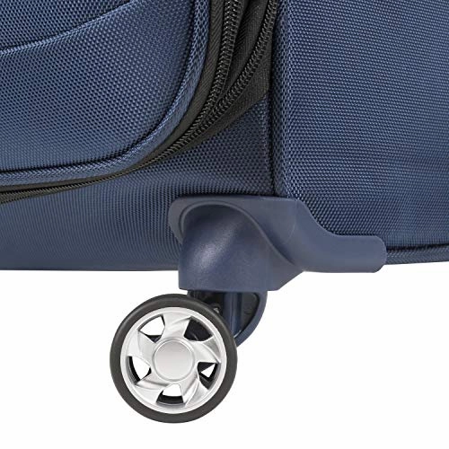 Flight Knight Lightweight 8 Wheel 1680D Soft Case Suitcases Maximum Size For Delta, United and SkyWest - Cabin   Medium   Large Navy FK0042_3SET