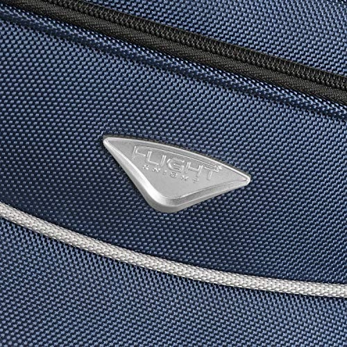 Flight Knight Lightweight 8 Wheel 1680D Soft Case Suitcases Maximum Size For Delta, United and SkyWest - Cabin   Medium   Large Navy FK0042_3SET