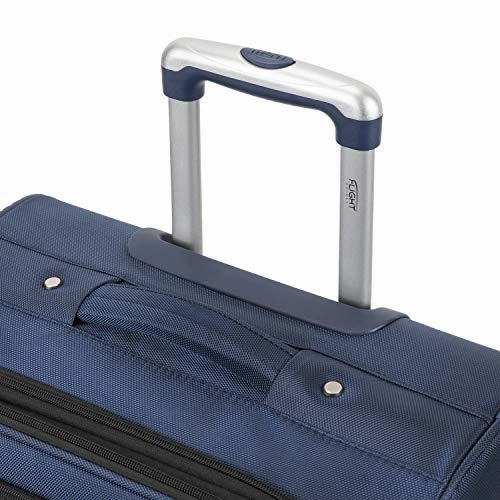 Flight Knight Lightweight 8 Wheel 1680D Soft Case Suitcases Maximum Size For Delta, United and SkyWest - Cabin   Medium   Large Navy FK0042_3SET