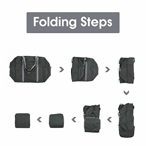 For Spirit Airlines Foldable Travel Duffel Bag Tote Carry on Luggage Sport Gym Duffle for Men and Women (Dark Grey)