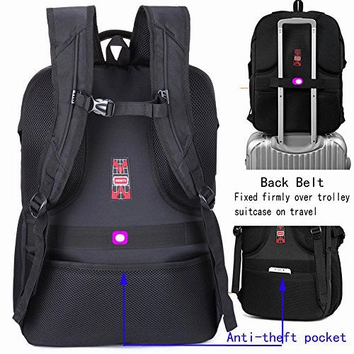 FREEBIZ Extra Large Travel Laptop Backpack,TSA Durable College School Computer Bookbag with USB