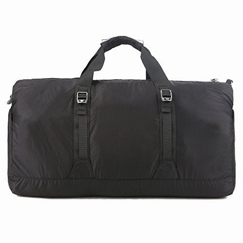 G4Free 60L Lightweight Foldable Portable Travel Duffel Bag for Gym Sports Luggage Camping(Black)