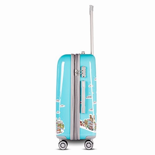 Gabbiano Paris Collection 3-Piece Expandable Hardside Spinner Set (Teal)