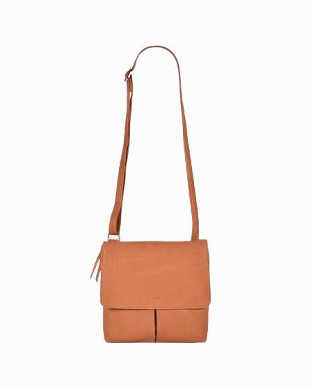 GABEE Ava Leather Flap Over Crossbody Bag