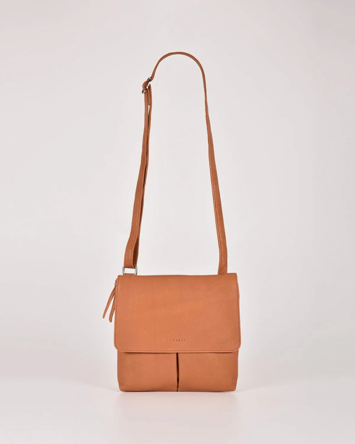 GABEE Ava Leather Flap Over Crossbody Bag