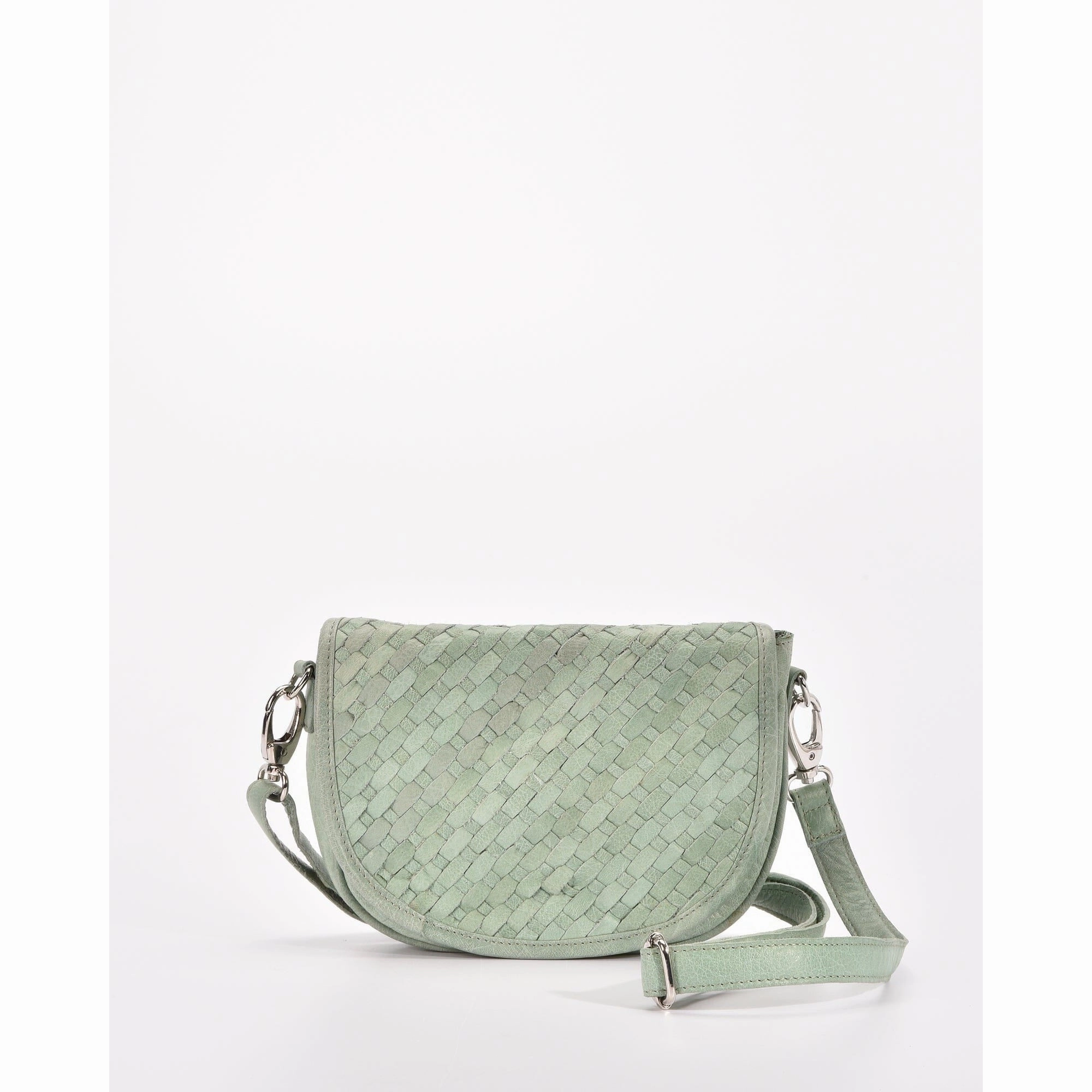 GABEE SURREY WOVEN LEATHER CROSSBODY BAG