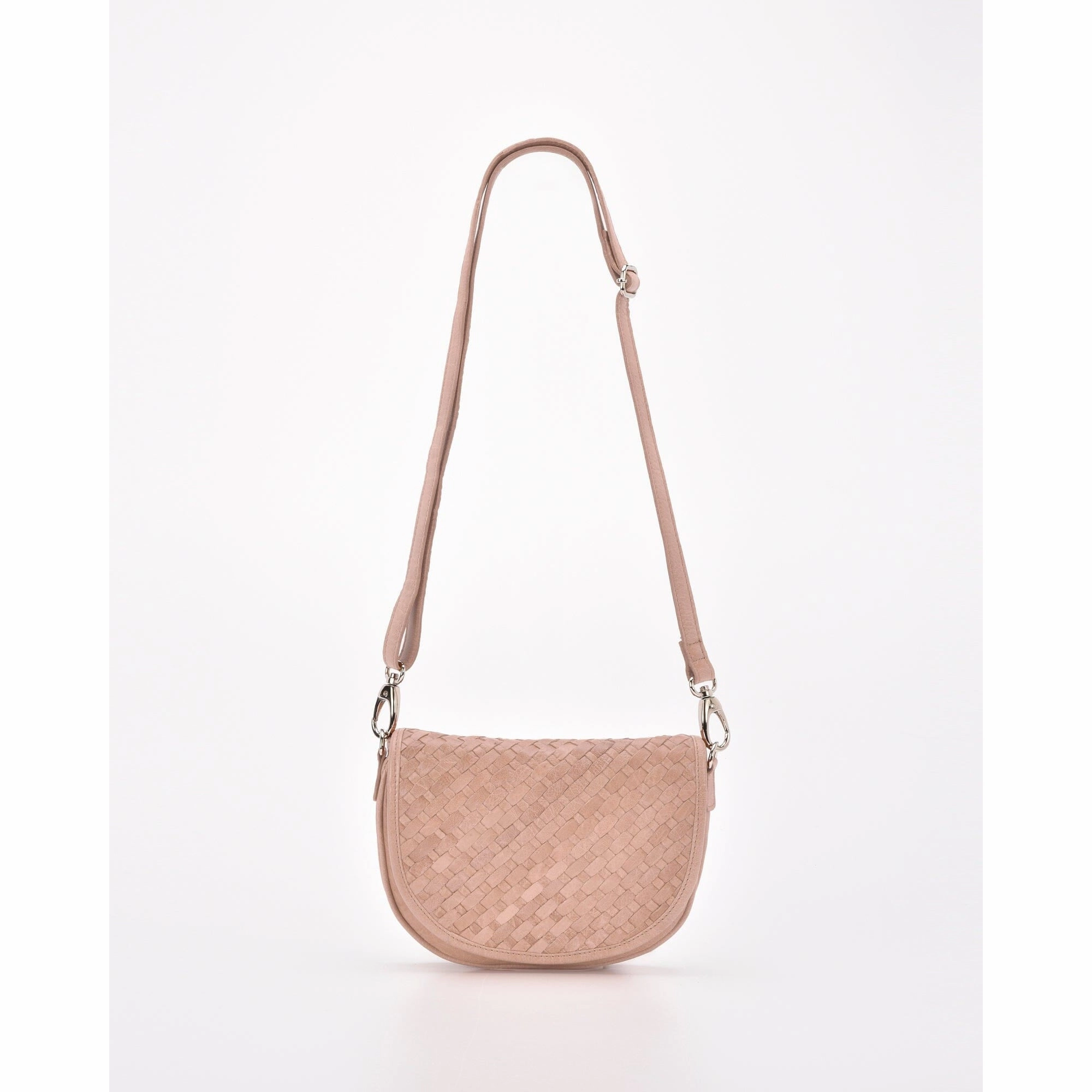 GABEE SURREY WOVEN LEATHER CROSSBODY BAG