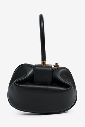 Gabriela Hearst Black Leather 'Nina' Top Handle Bag