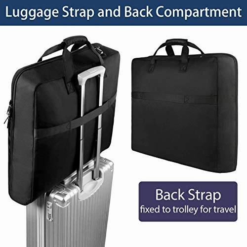 Garment Bags for Travel, Carry On Garment Bag for Business Trips with Shoulder Strap, Mancro Waterproof Foldable Luggage Hanging Suit Bags Gift for Men Women, 2 in 1 Suitcase for Coats, Suits (Black)