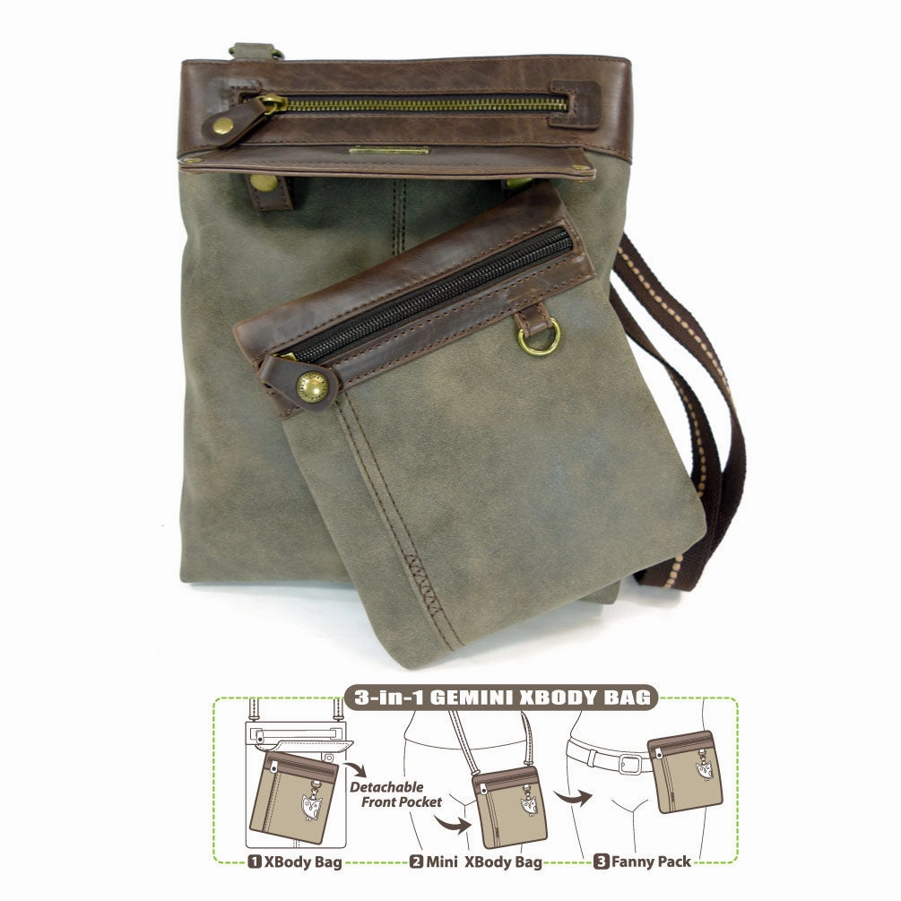 Gemini Crossbody - Stone Gray