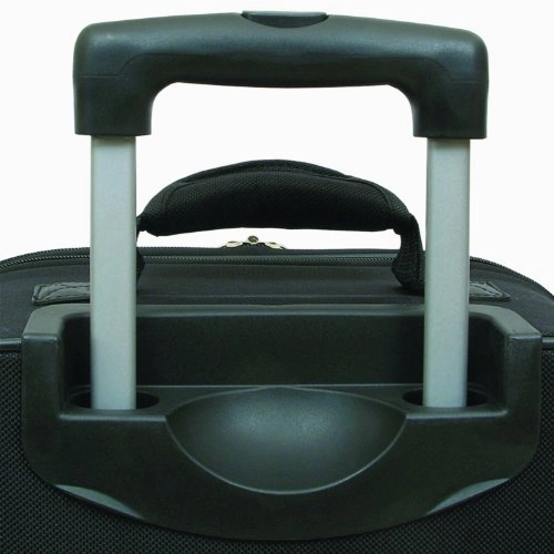 Geoffrey Beene Brentwood Spinner Wheel Collection 3 Piece Set, Black/Gray Trim, One Size