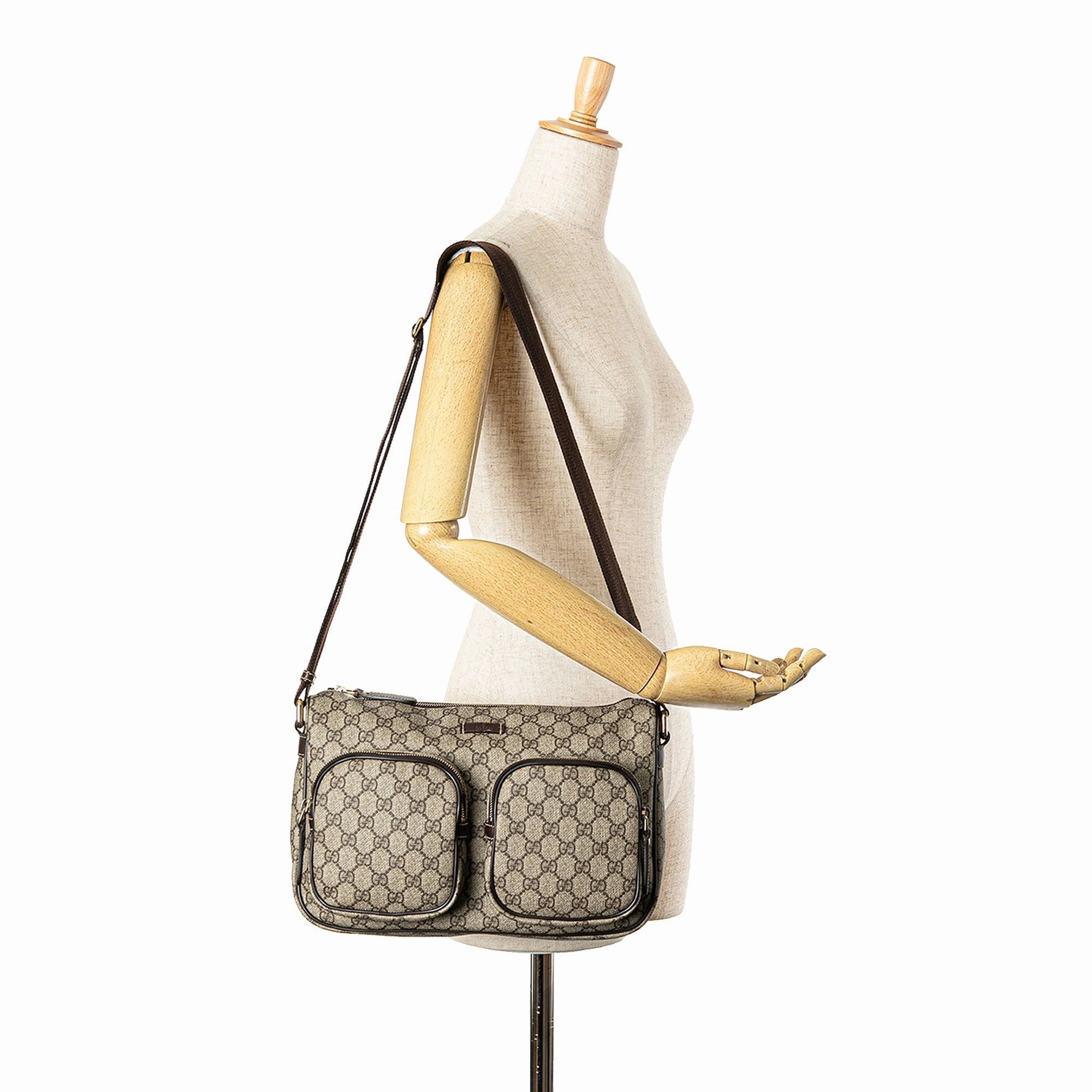 GG Supreme Double Pocket Crossbody