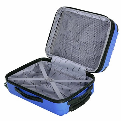 GHP 15.2"x10.4"x22.4" Navy Scratch-resistant Lightweight & Durable Trolley Suitcase