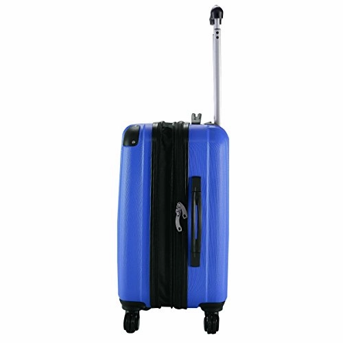 GHP 15.2"x10.4"x22.4" Navy Scratch-resistant Lightweight & Durable Trolley Suitcase