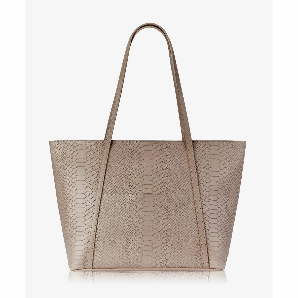 GiGi New York JESSICA ZIPPER TOTE Embossed Python Leather