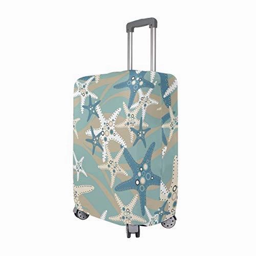 GIOVANIOR Cartoon Starfish Water Wave Luggage Cover Suitcase Protector Carry On Covers