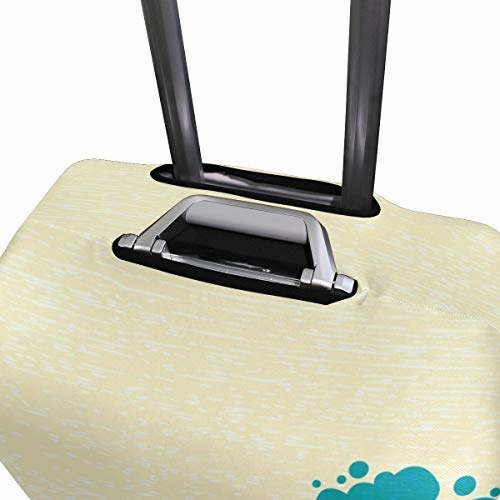 GIOVANIOR Yellow Beach Starfish Seashells Slipper Luggage Cover Suitcase Protector Carry On Covers
