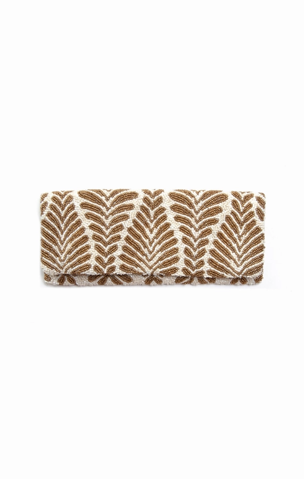 Gold Beaded Clutch