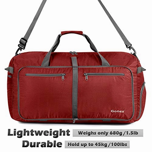 Gonex 100L Foldable Travel Duffel Bag for Luggage Gym Sports, Lightweight Travel Bag with Big