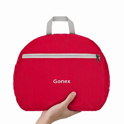 Gonex 70L Packable Travel Duffle, Lightweight Luggage Duffel Sports Gym Bag with Shoe Compartment Red