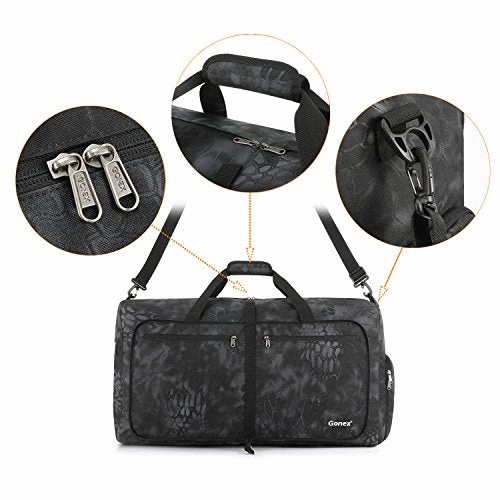 Gonex Cordura Duffle Bag, Packable Travel Duffel Water Resistant, 60L(Typhon)