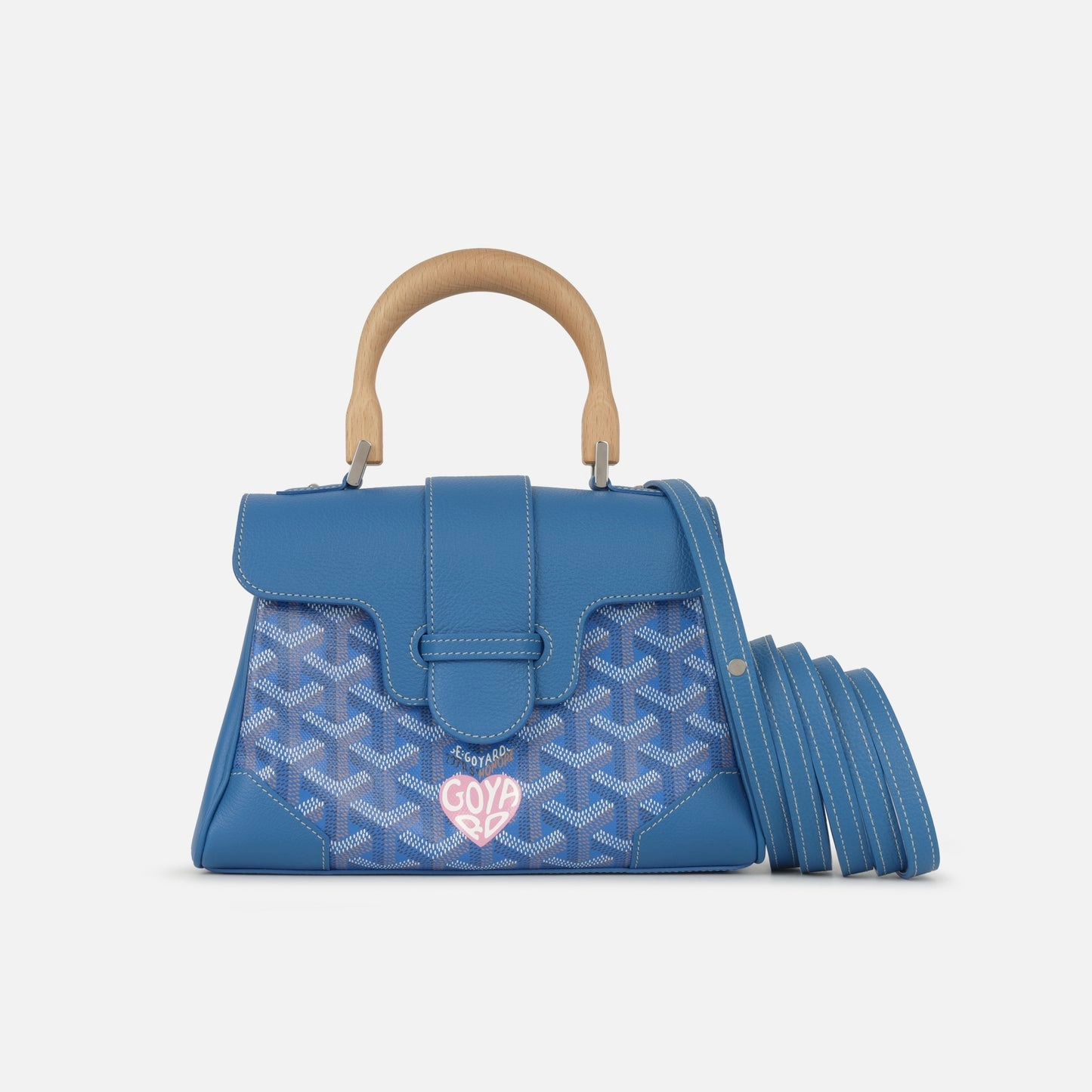 Goyard - Sagon Souple Mini Bag - Blue Goyardine PHW - Unused