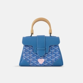 Goyard - Sagon Souple Mini Bag - Blue Goyardine PHW - Unused
