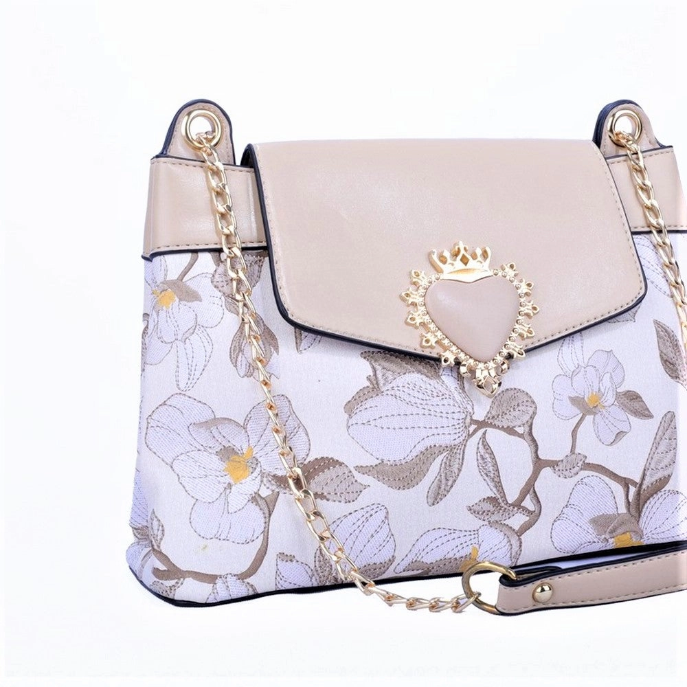Green Heart Decor Flap Over Mini Crossbody Bag 8816-3