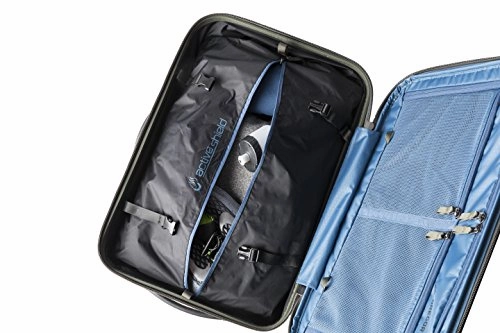 Gregory Mountain Products Split-Case 22 Inch Roller Duffel Bag, Slate Black, 22"