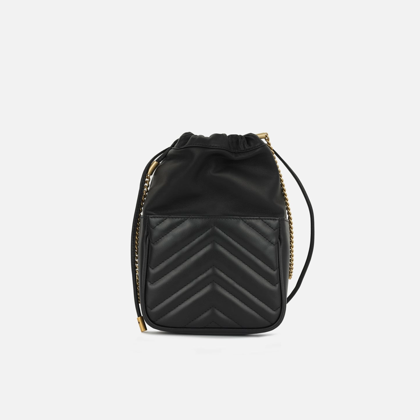 Gucci - GG Marmont Bucket Bag - Black Matelass Chevron AGHW - Unused