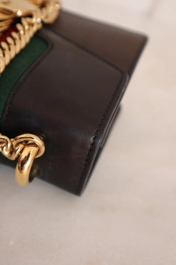 Gucci Black Sylvie Chain Mini Crossbody Bag