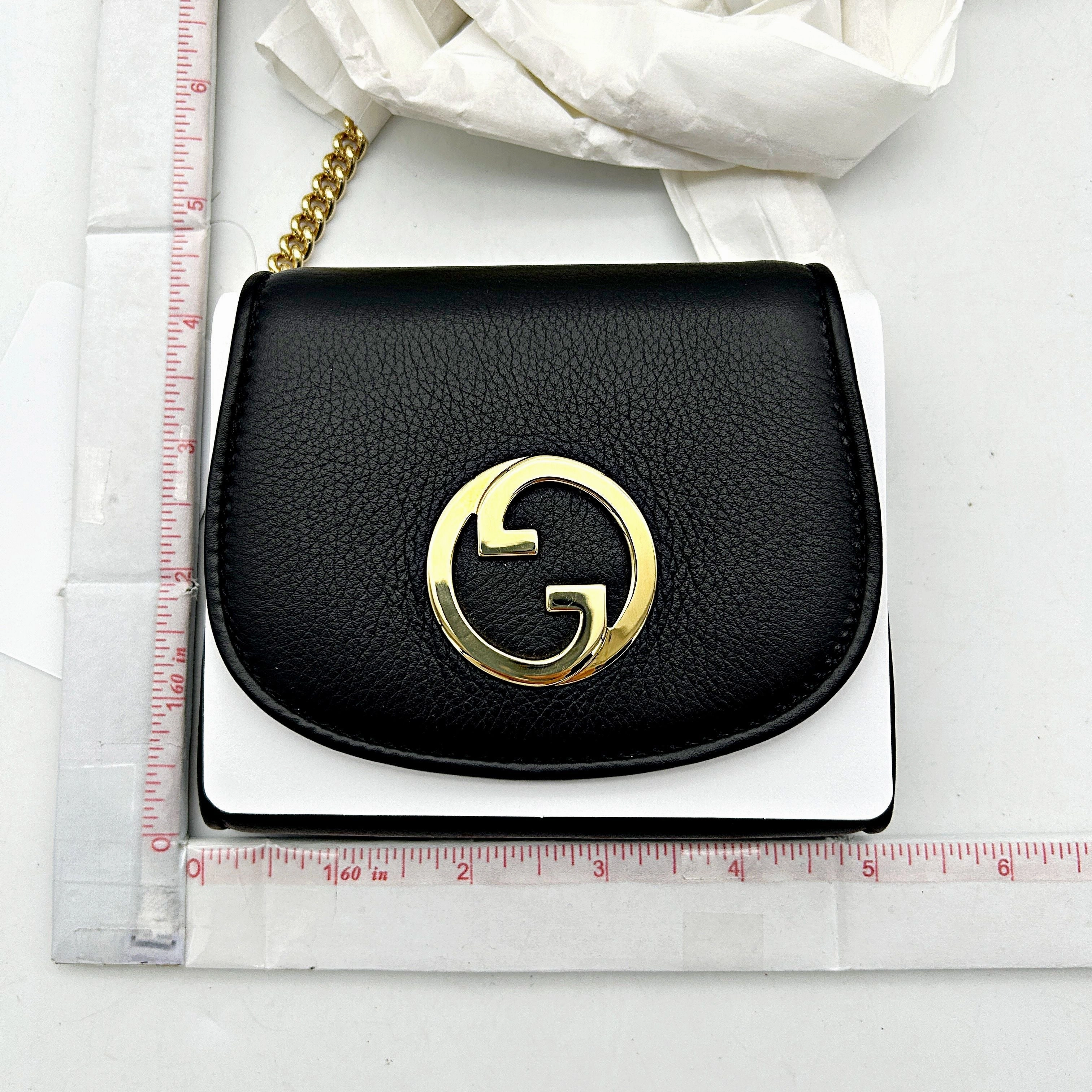 Gucci Blondie Medium Chain Wallet - Black Crossbody Bags, Handbags gu5664cc