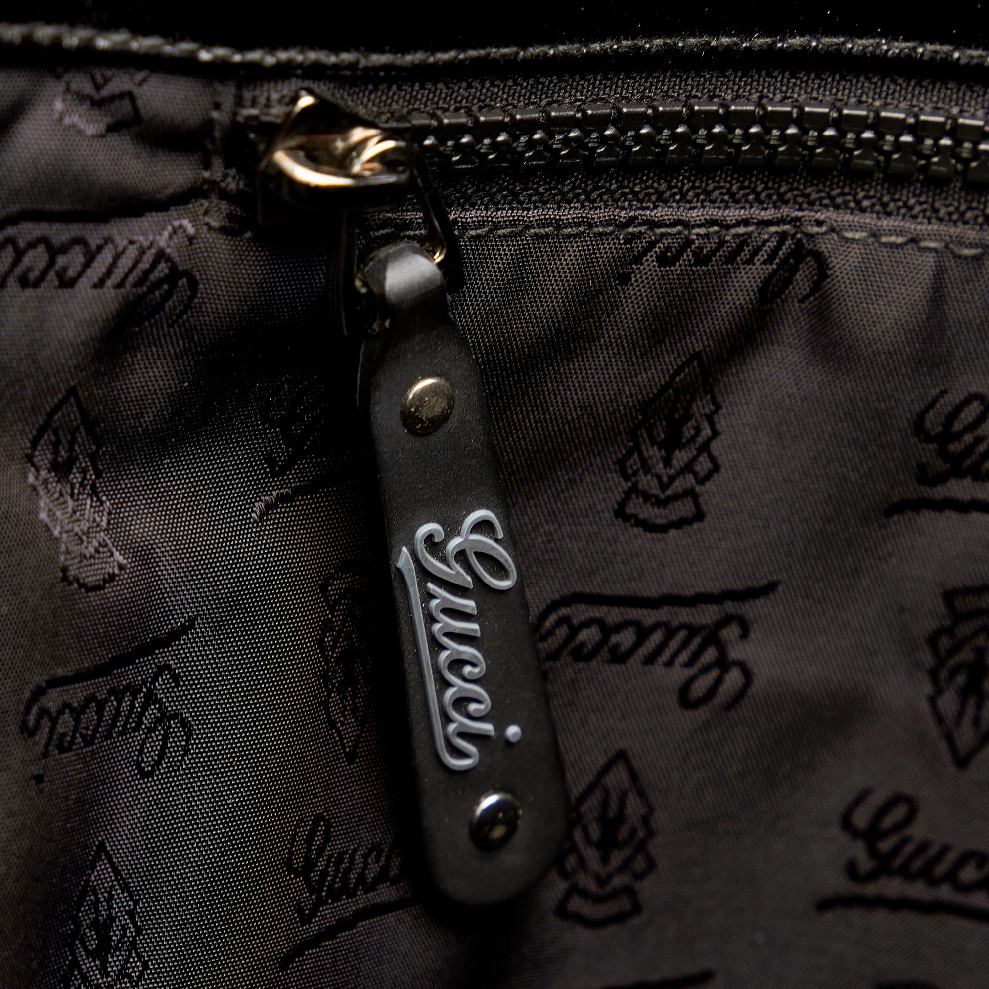 Gucci Crest Coated Canvas Crossbody Bag (SHG-31753)