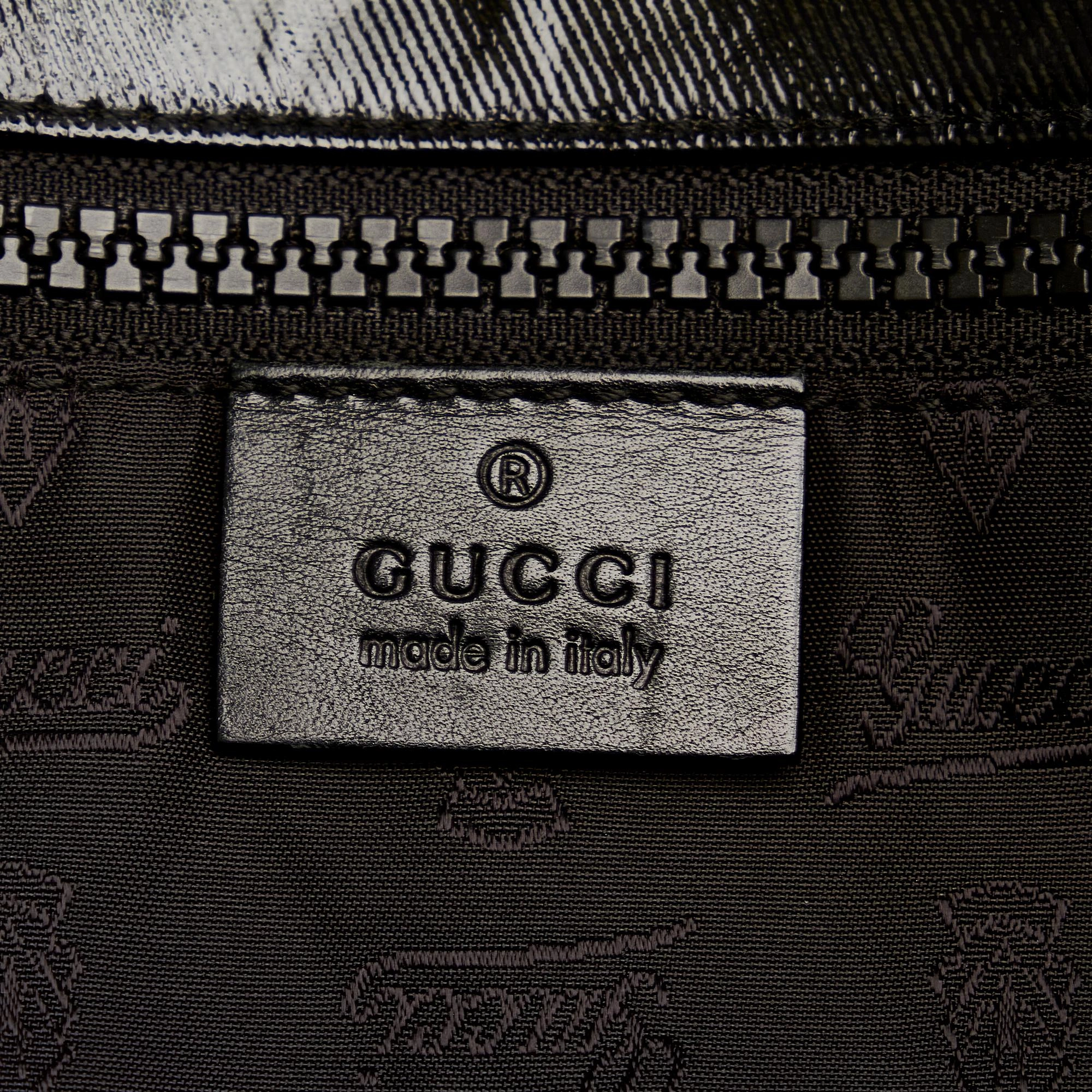 Gucci Crest Coated Canvas Crossbody Bag (SHG-31753)