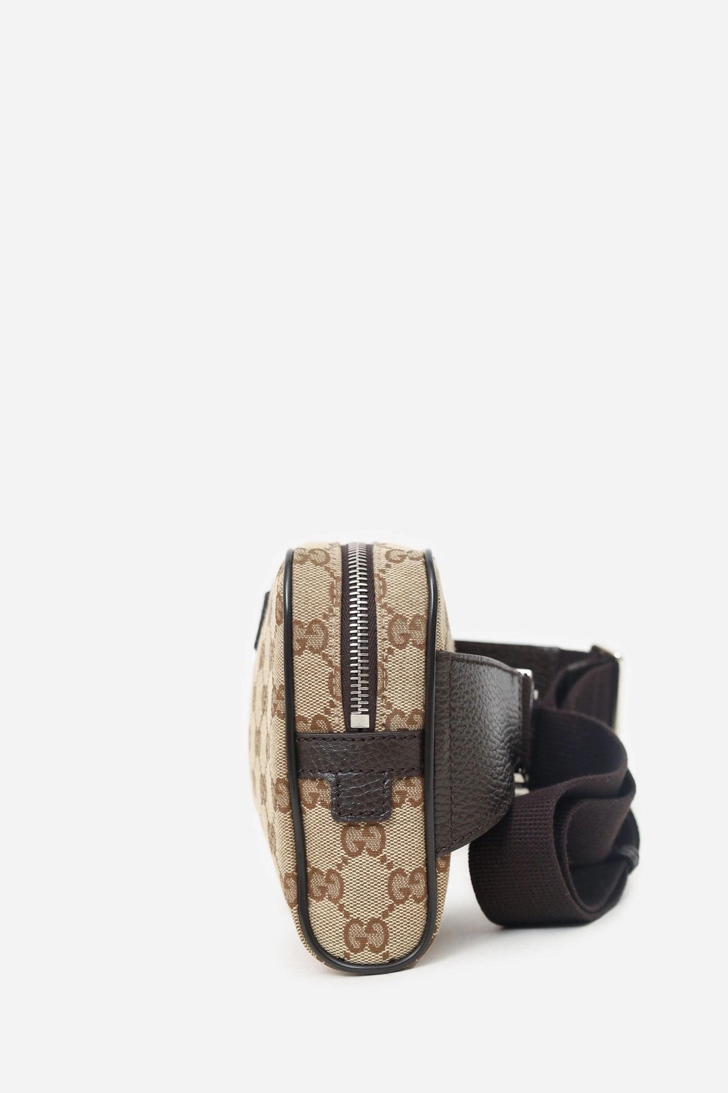 Gucci Dark Brown/Beige GG Canvas Monogram Belt Bag