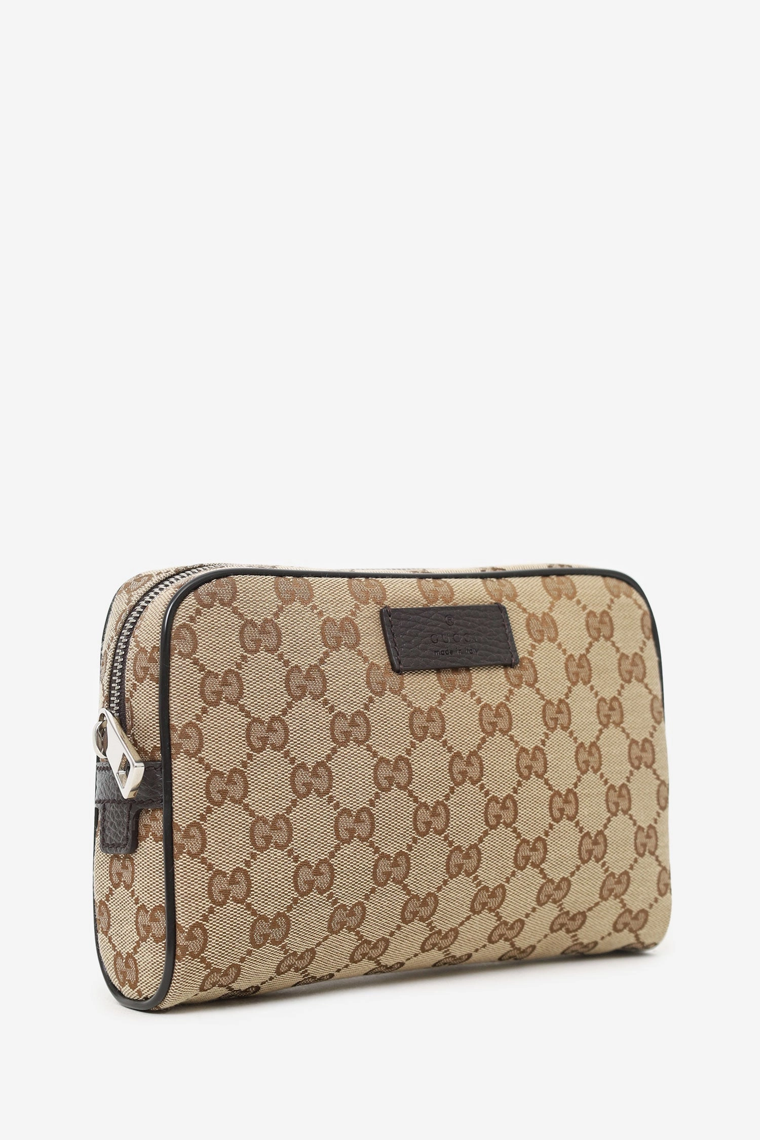 Gucci Dark Brown/Beige GG Canvas Monogram Belt Bag